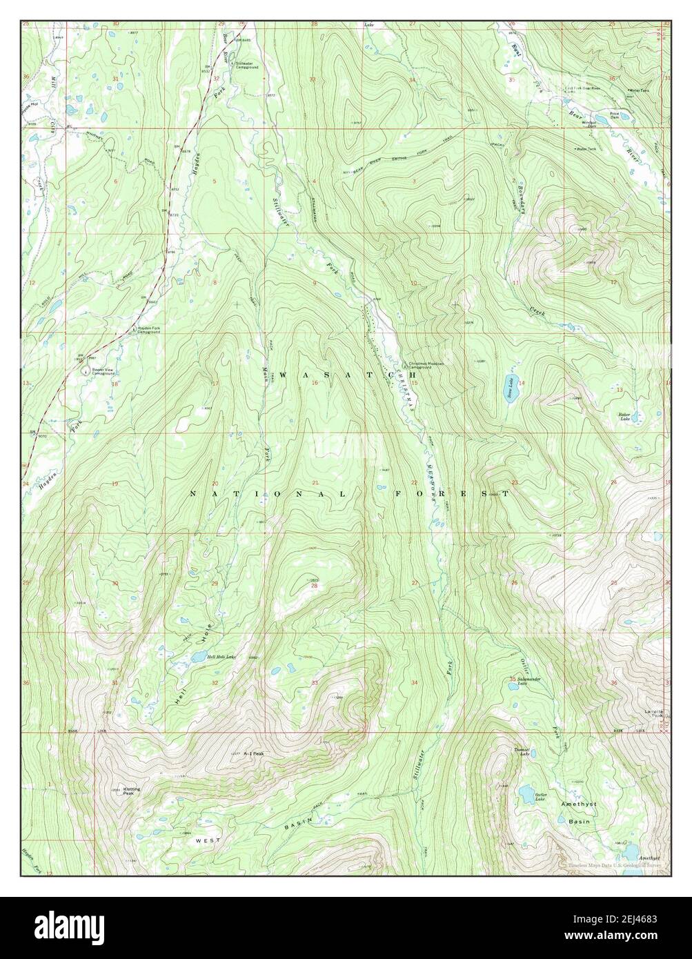 Christmas Meadows, Utah, map 1972, 124000, United States of America by