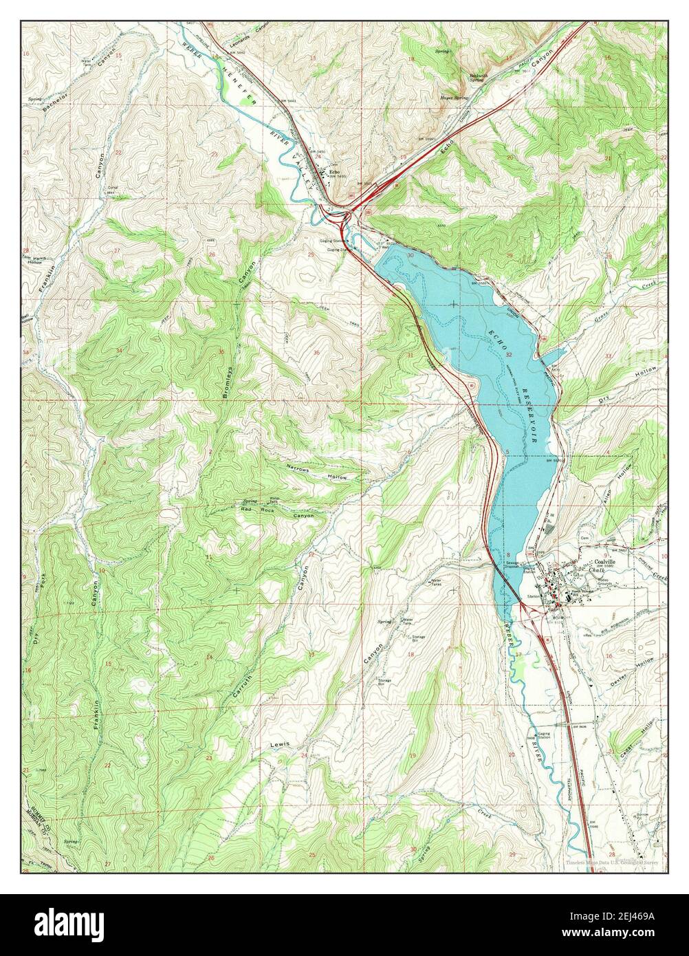 Coalville, Utah, map 1967, 124000, United States of America by