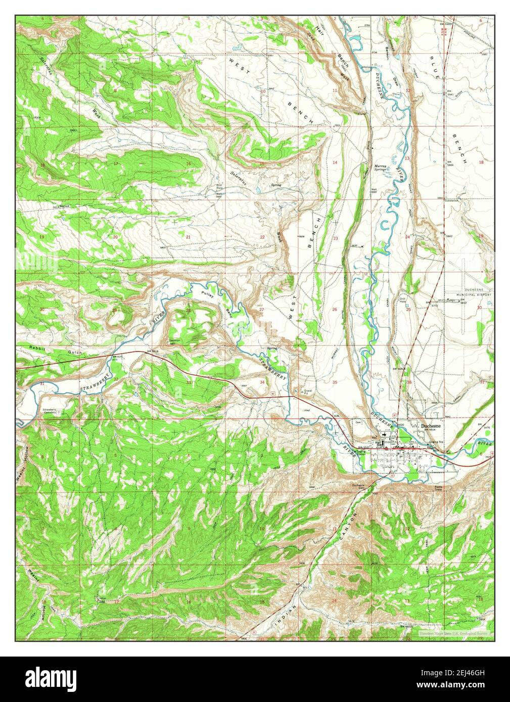 Map of duchesne utah Cut Out Stock Images & Pictures Alamy