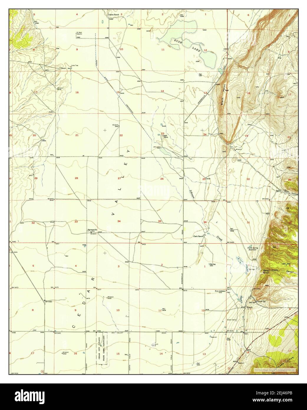 Enoch, Utah, map 1950, 124000, United States of America by Timeless