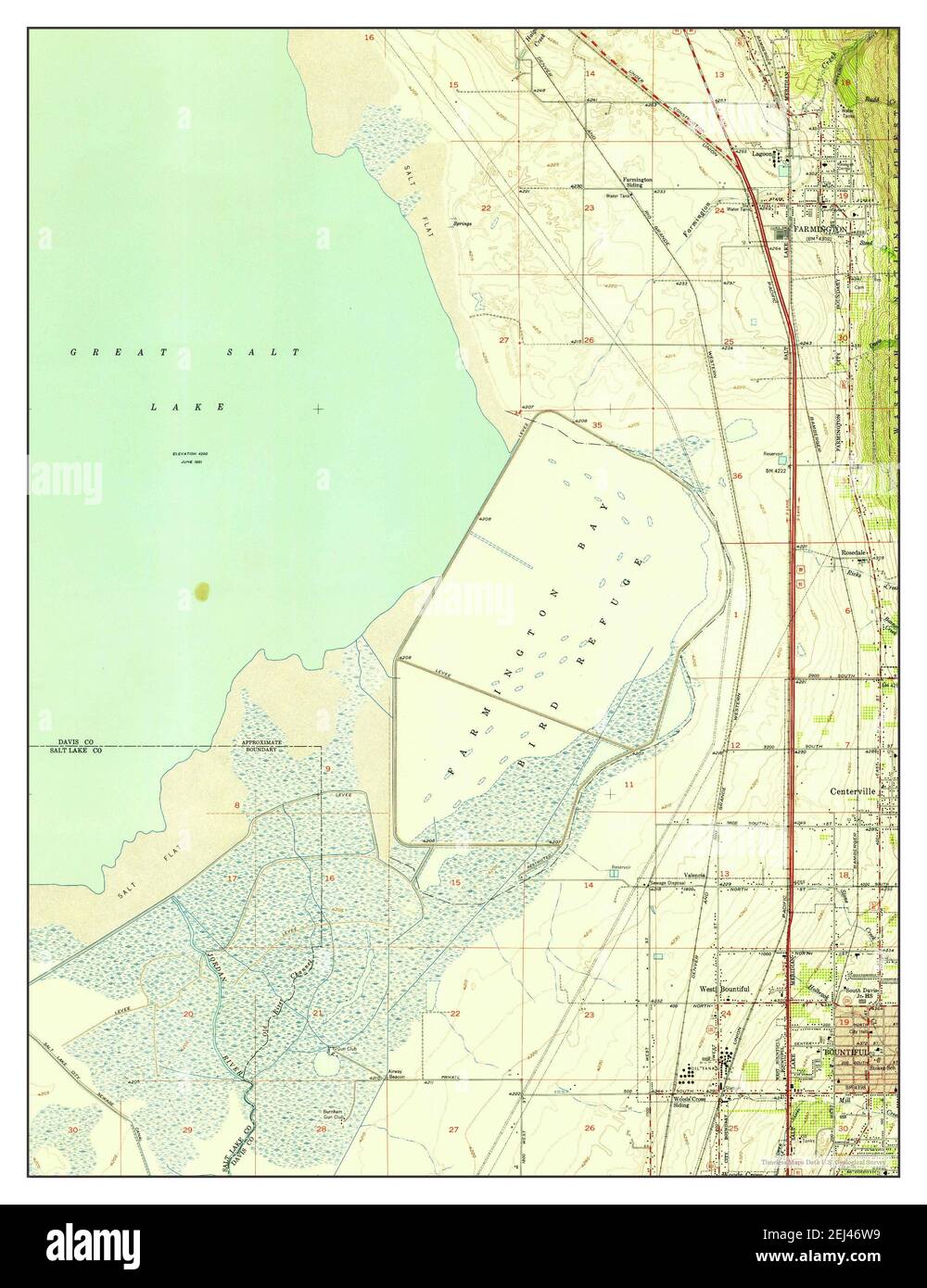 Farmington, Utah, map 1952, 124000, United States of America by