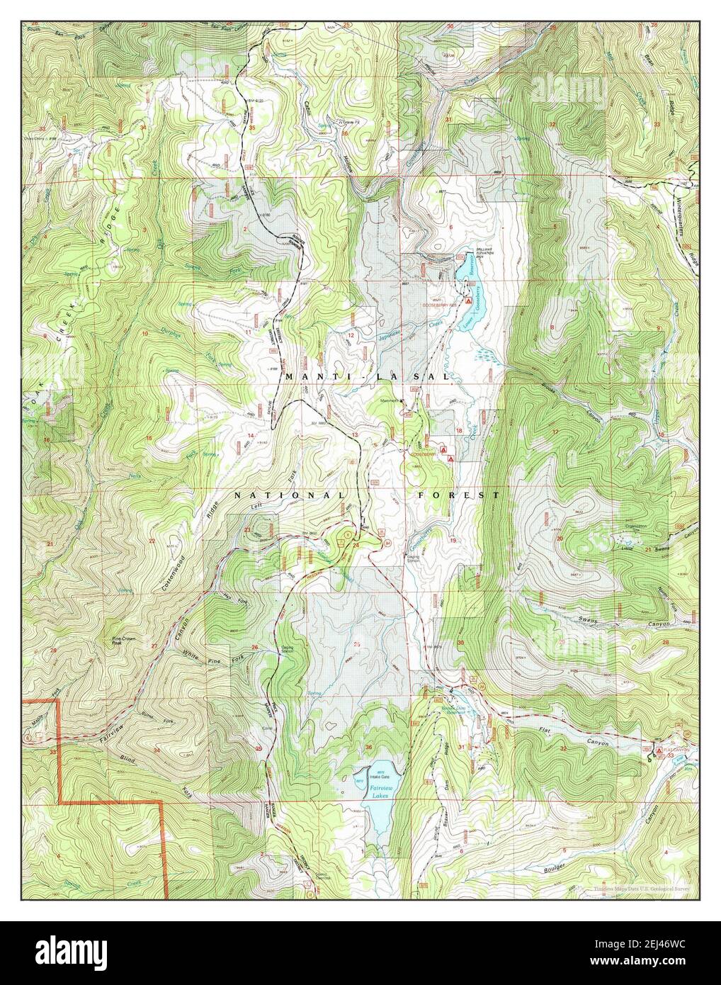 Fairview Lakes, Utah, map 2001, 124000, United States of America by