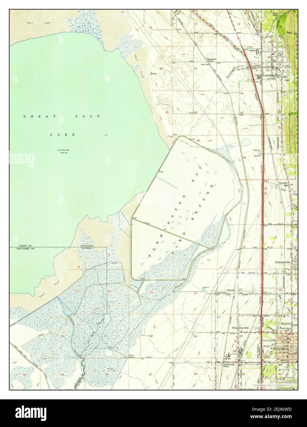 Farmington, Utah, map 1952, 1:24000, United States of America by Timeless Maps, data U.S 