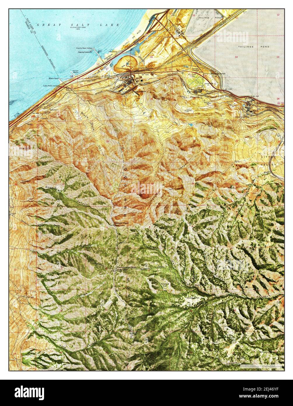 Farnsworth Peak, Utah, map 1972, 1:24000, United States of America by Timeless Maps, data U.S. Geological Survey Stock Photo