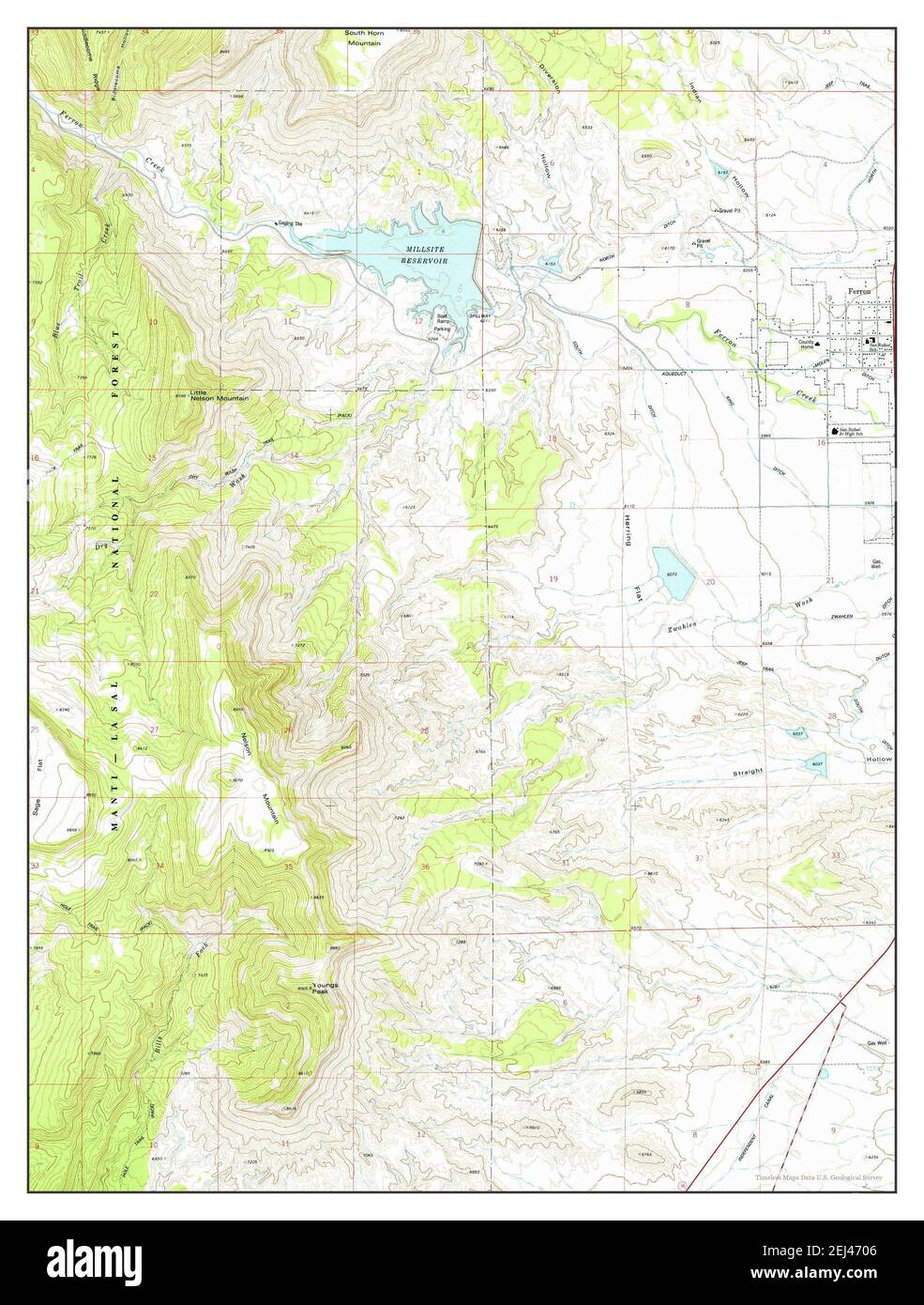 Ferron, Utah, map 1979, 124000, United States of America by Timeless