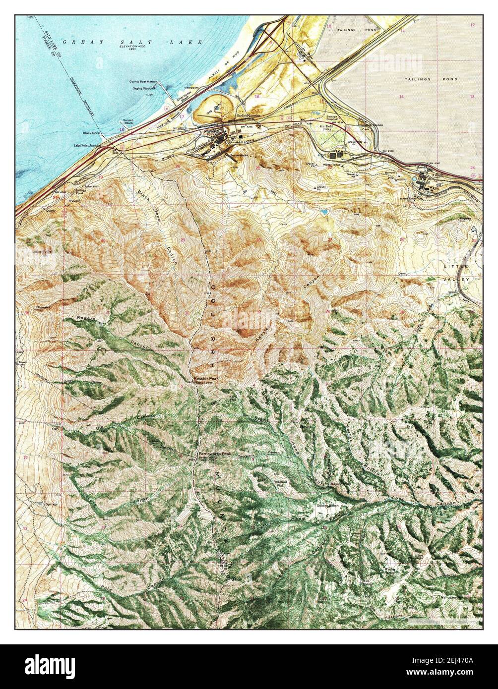 Farnsworth Peak, Utah, map 1972, 1:24000, United States of America by Timeless Maps, data U.S. Geological Survey Stock Photo