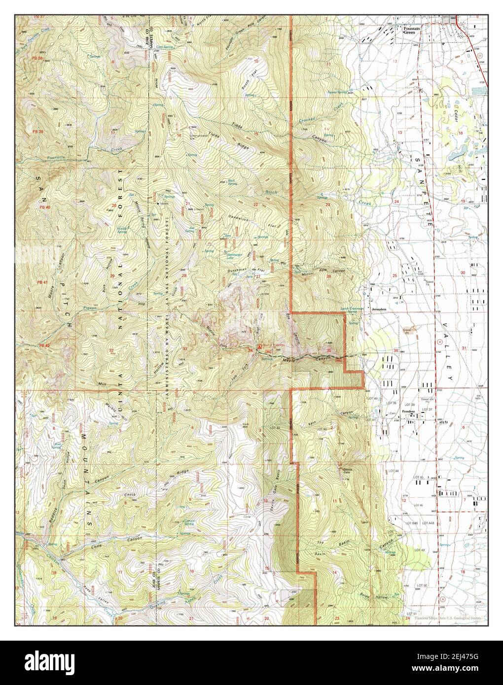 Fountain green utah map hires stock photography and images Alamy