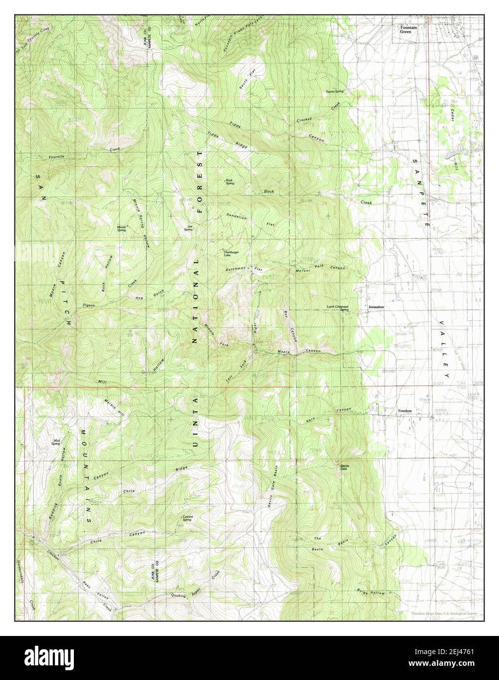 Fountain green utah map hires stock photography and images Alamy