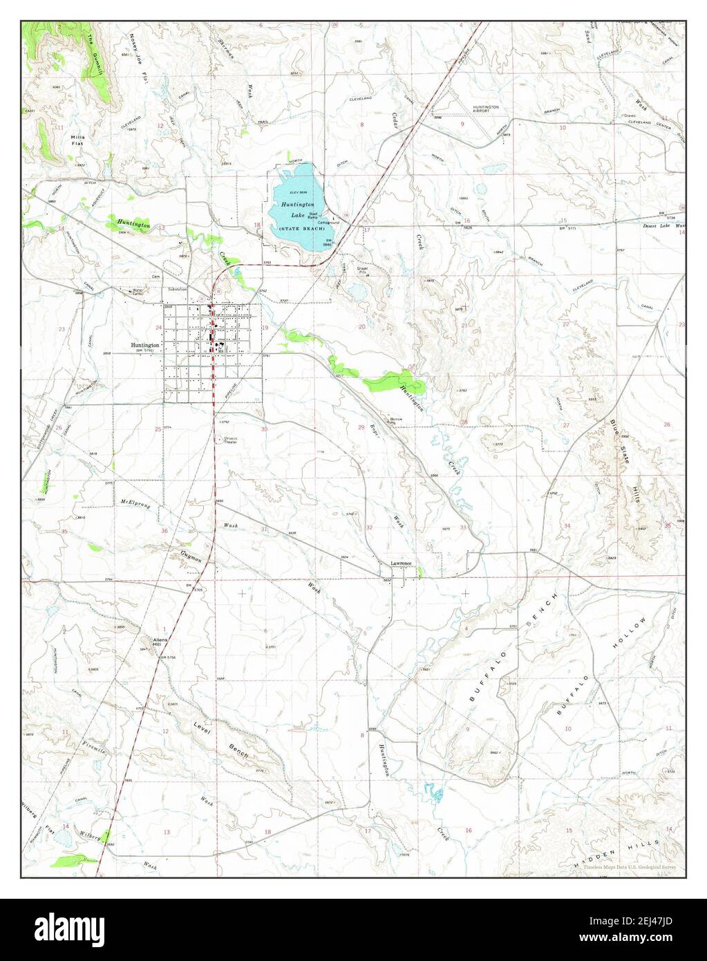 Huntington, Utah, map 1969, 124000, United States of America by