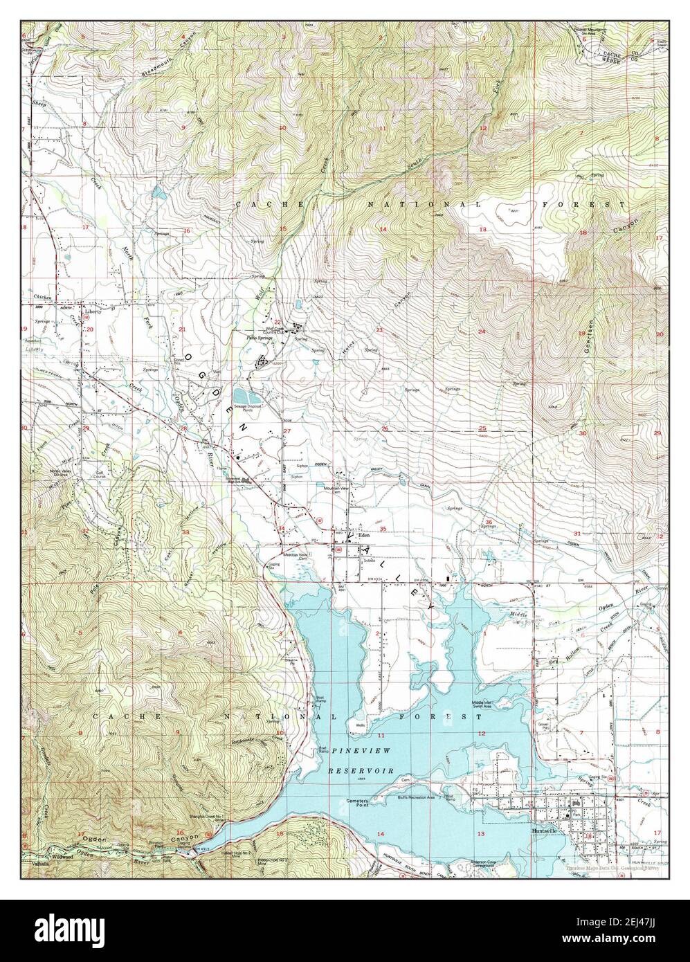 Huntsville utah map hires stock photography and images Alamy