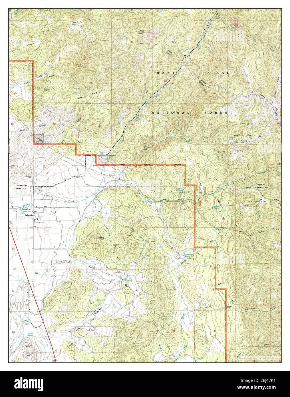 Indianola, Utah, map 2001, 124000, United States of America by
