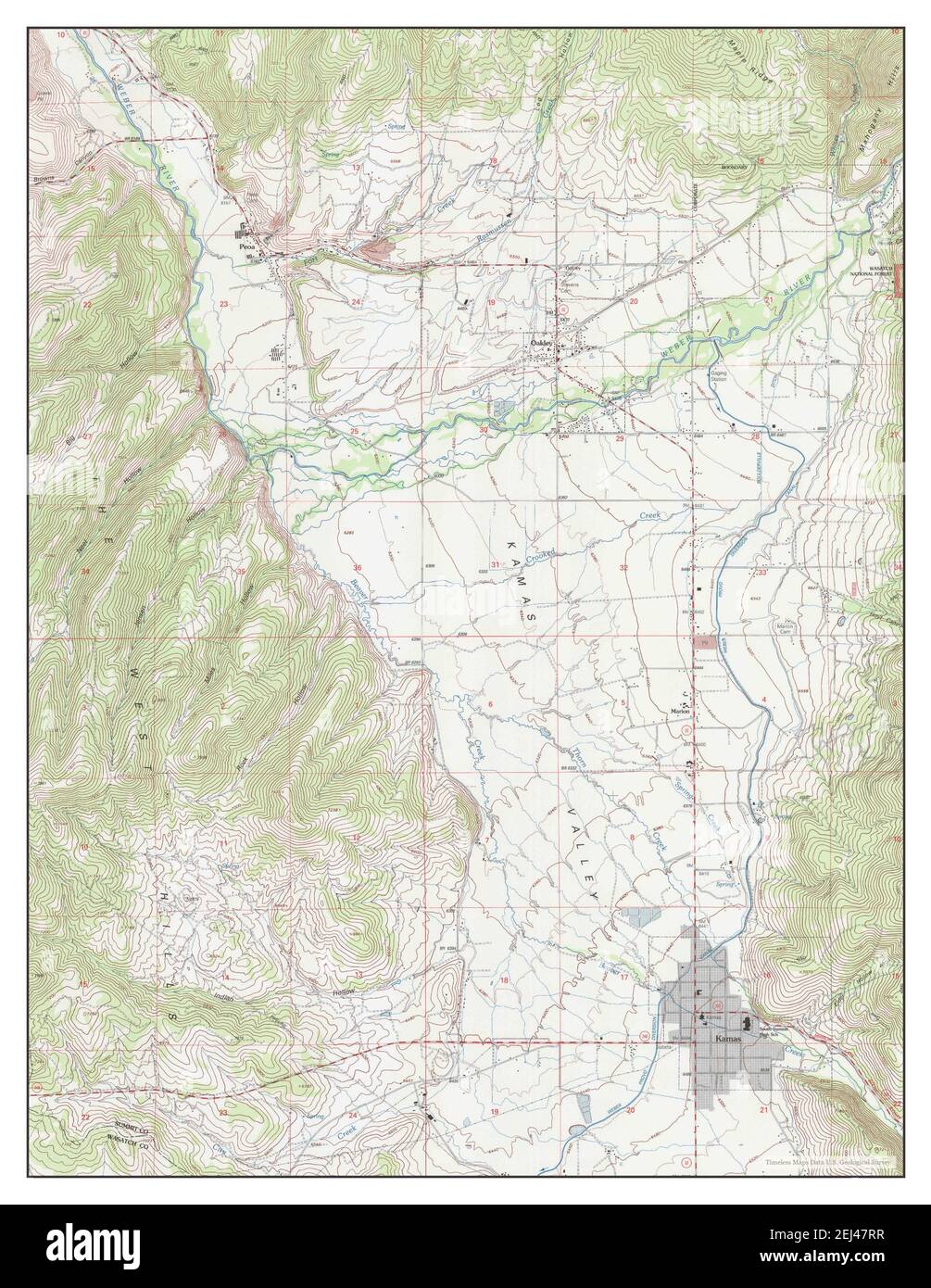 Kamas, Utah, map 1998, 124000, United States of America by Timeless Maps, data U.S. Geological