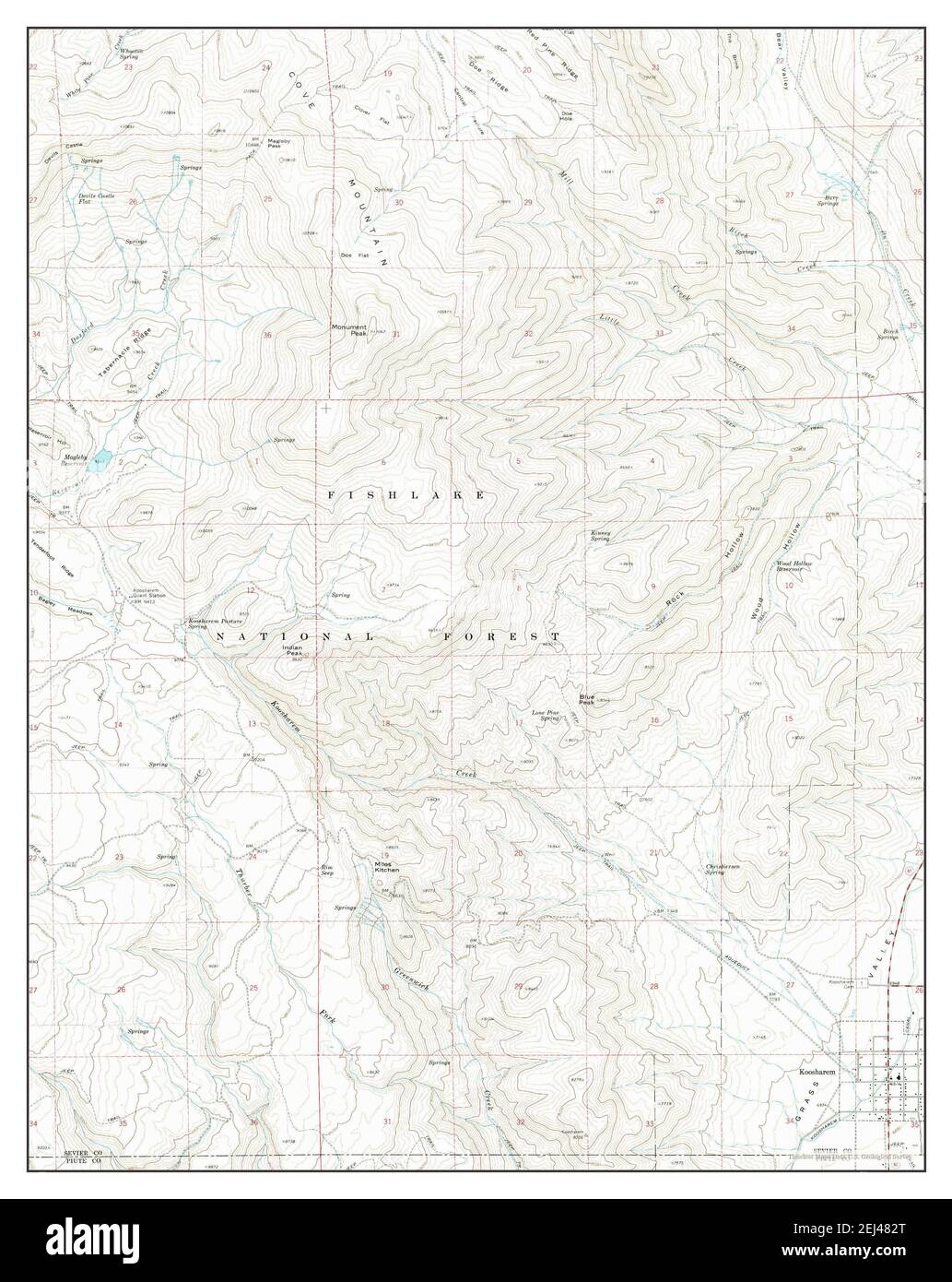 Map of koosharem utah Cut Out Stock Images & Pictures Alamy