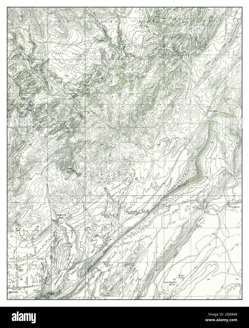 La Verkin 3 NW, Utah, map 1954, 124000, United States of America by