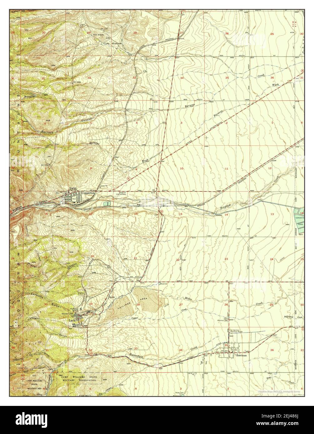 Lark, Utah, map 1952, 1:24000, United States of America by Timeless Maps, data U.S. Geological Survey Stock Photo