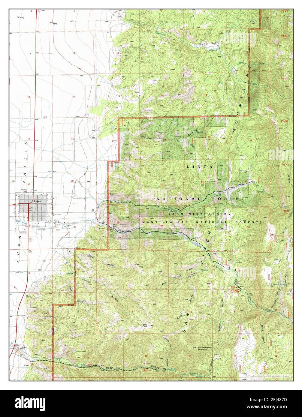 Map of levan utah Cut Out Stock Images & Pictures Alamy