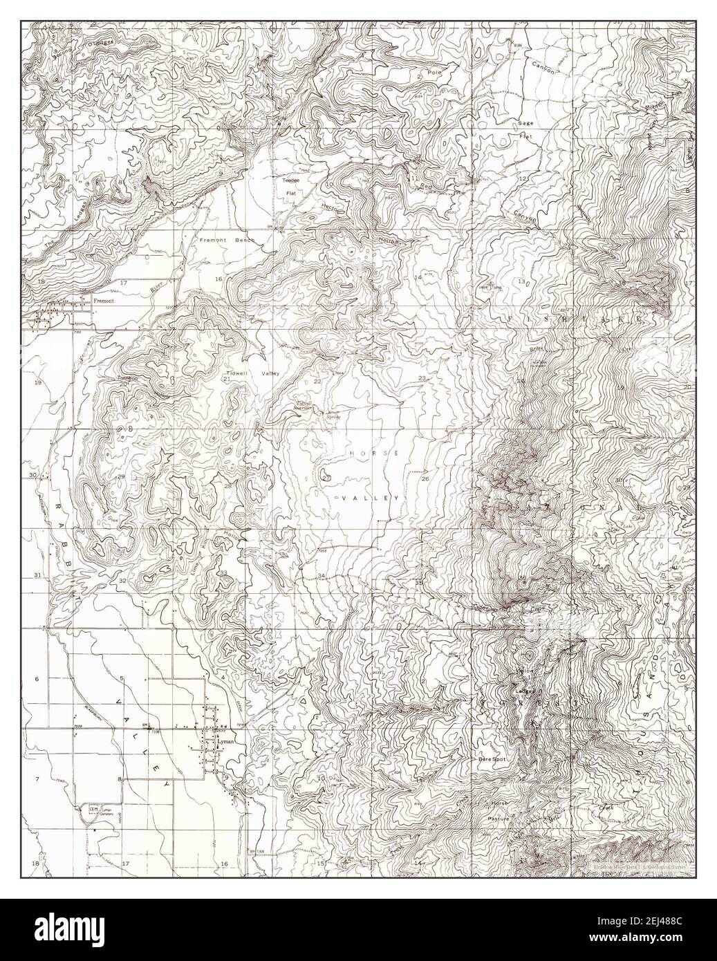 Loa 1 NE, Utah, map 1952, 124000, United States of America by Timeless