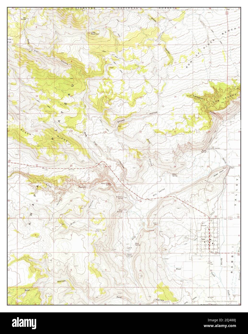 Loa, Utah, map 1969, 124000, United States of America by Timeless Maps