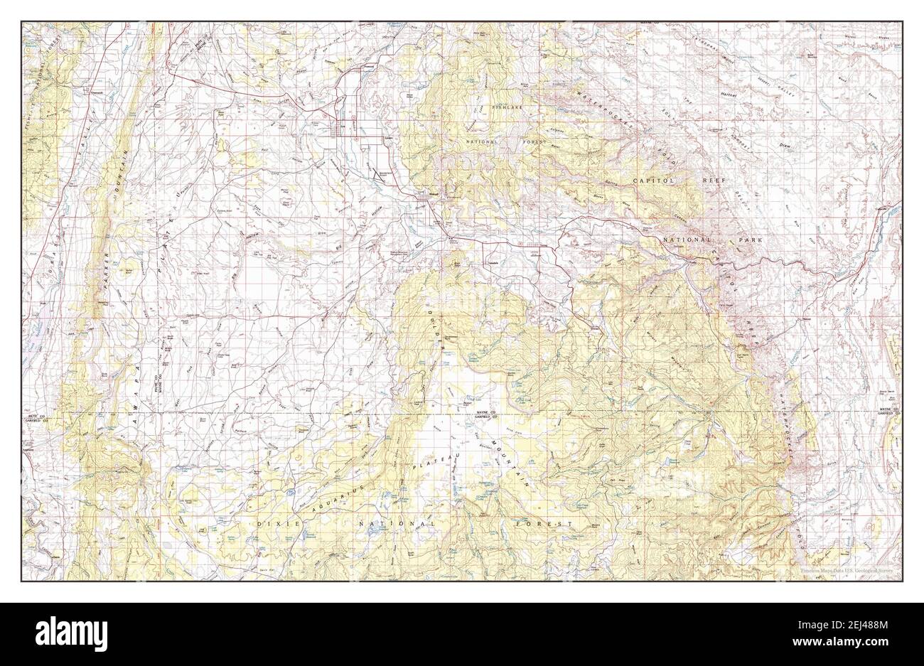 Loa, Utah, map 1980, 1100000, United States of America by Timeless