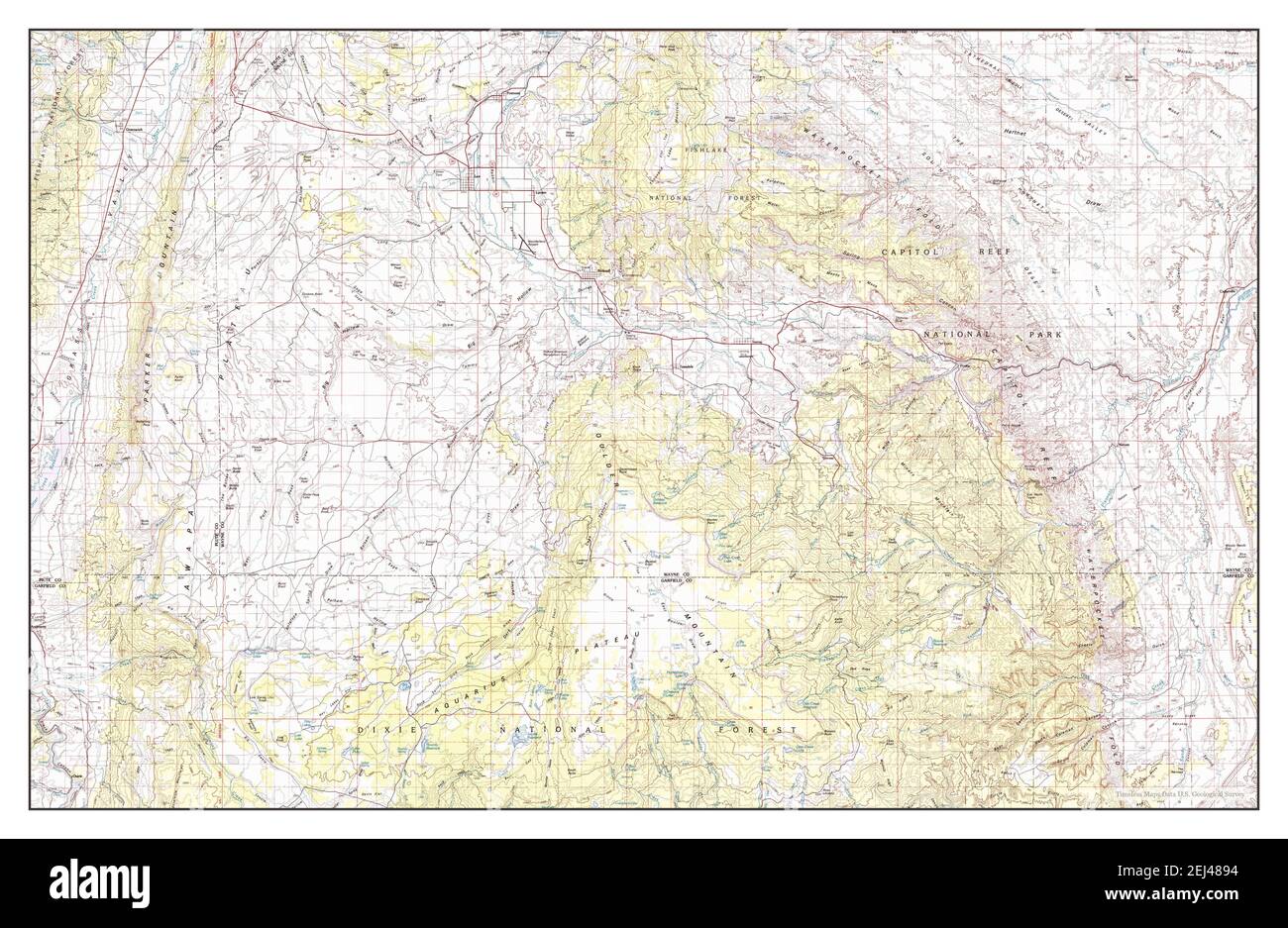 Loa, Utah, map 1980, 1100000, United States of America by Timeless