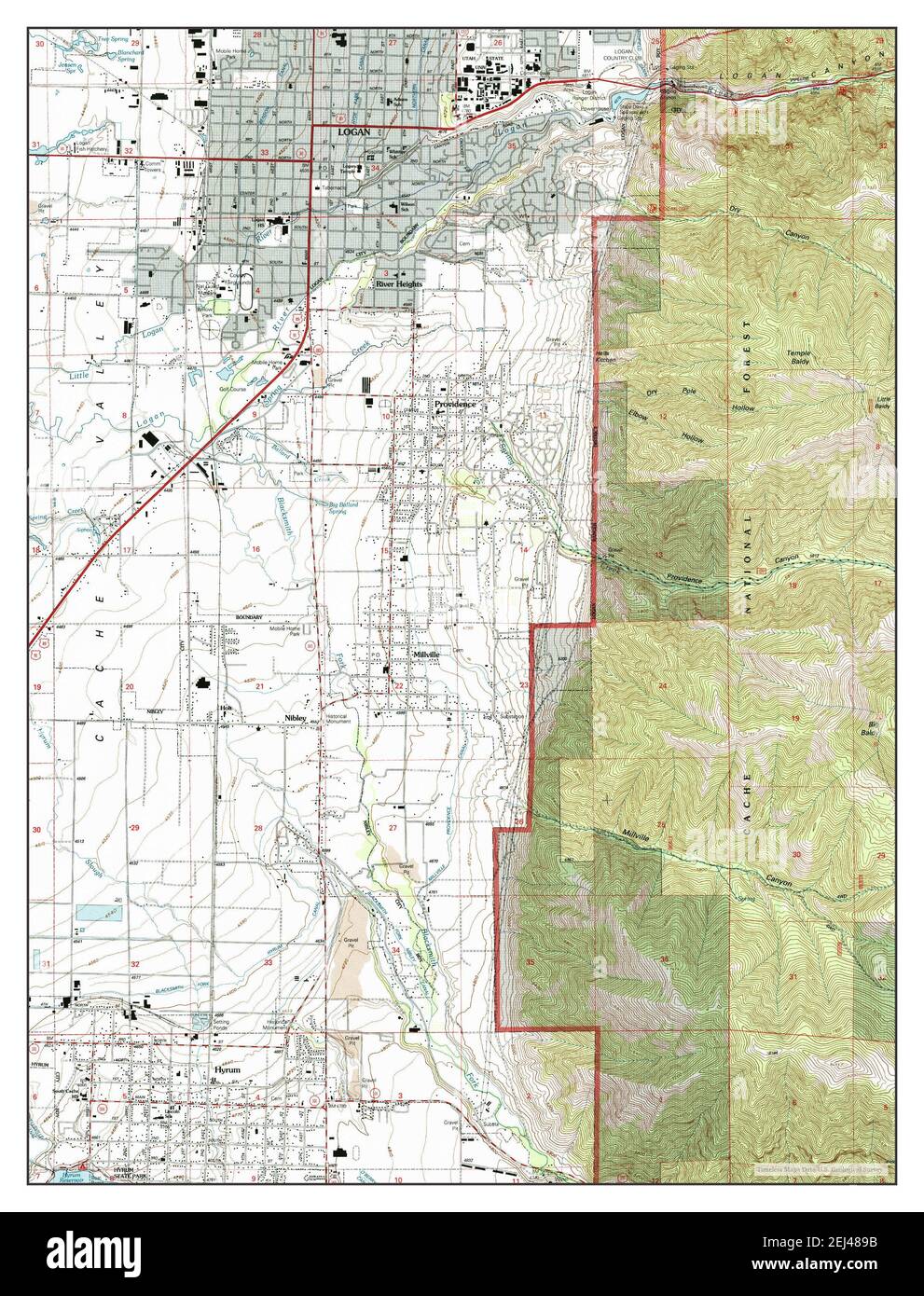 Logan, Utah, map 1998, 124000, United States of America by Timeless Maps, data U.S. Geological