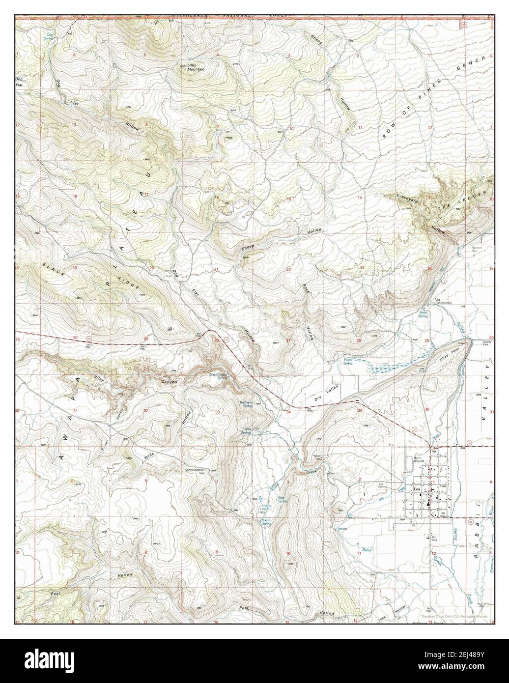 Loa utah map Cut Out Stock Images & Pictures Alamy