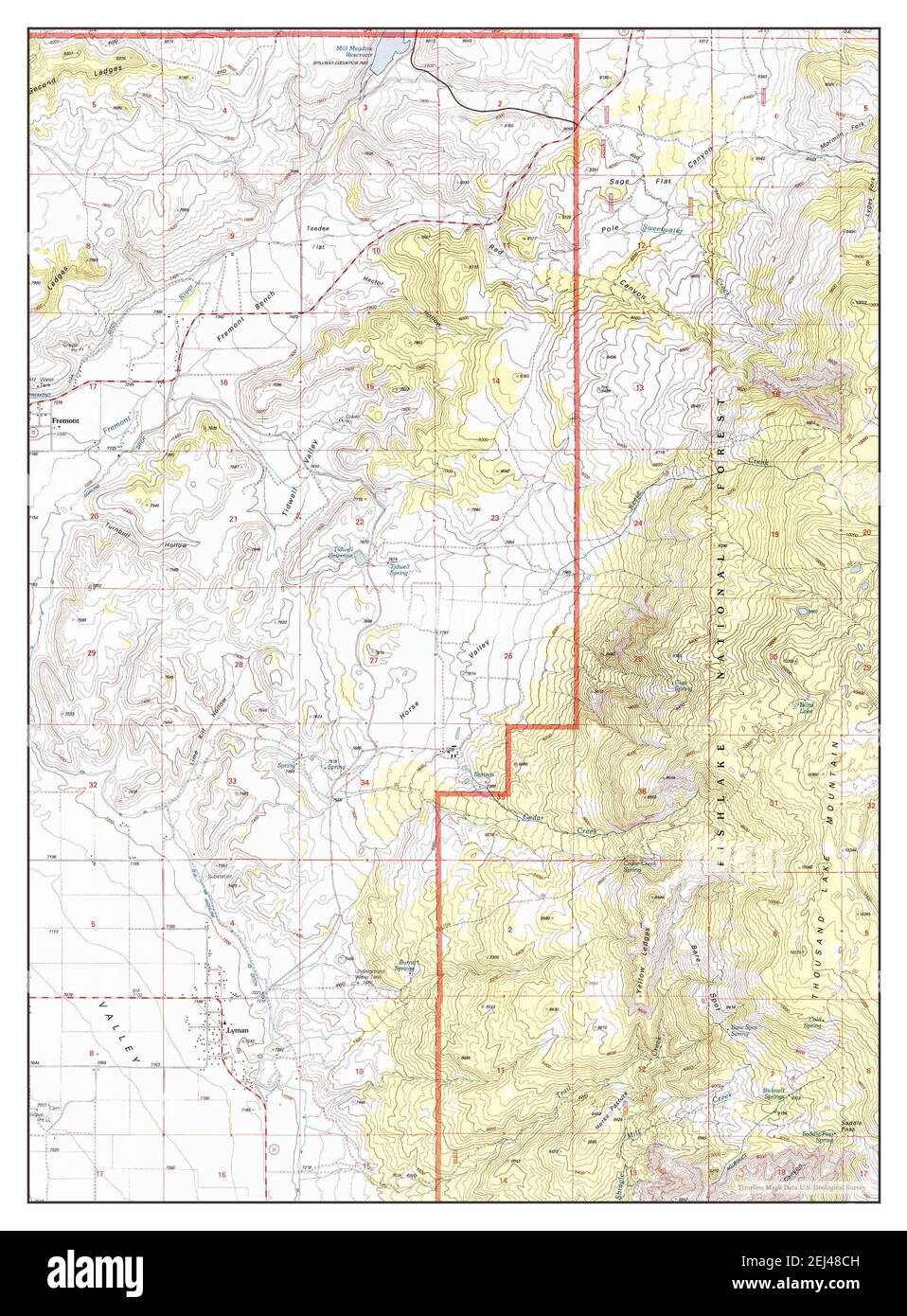 Lyman, Utah, map 2001, 124000, United States of America by Timeless