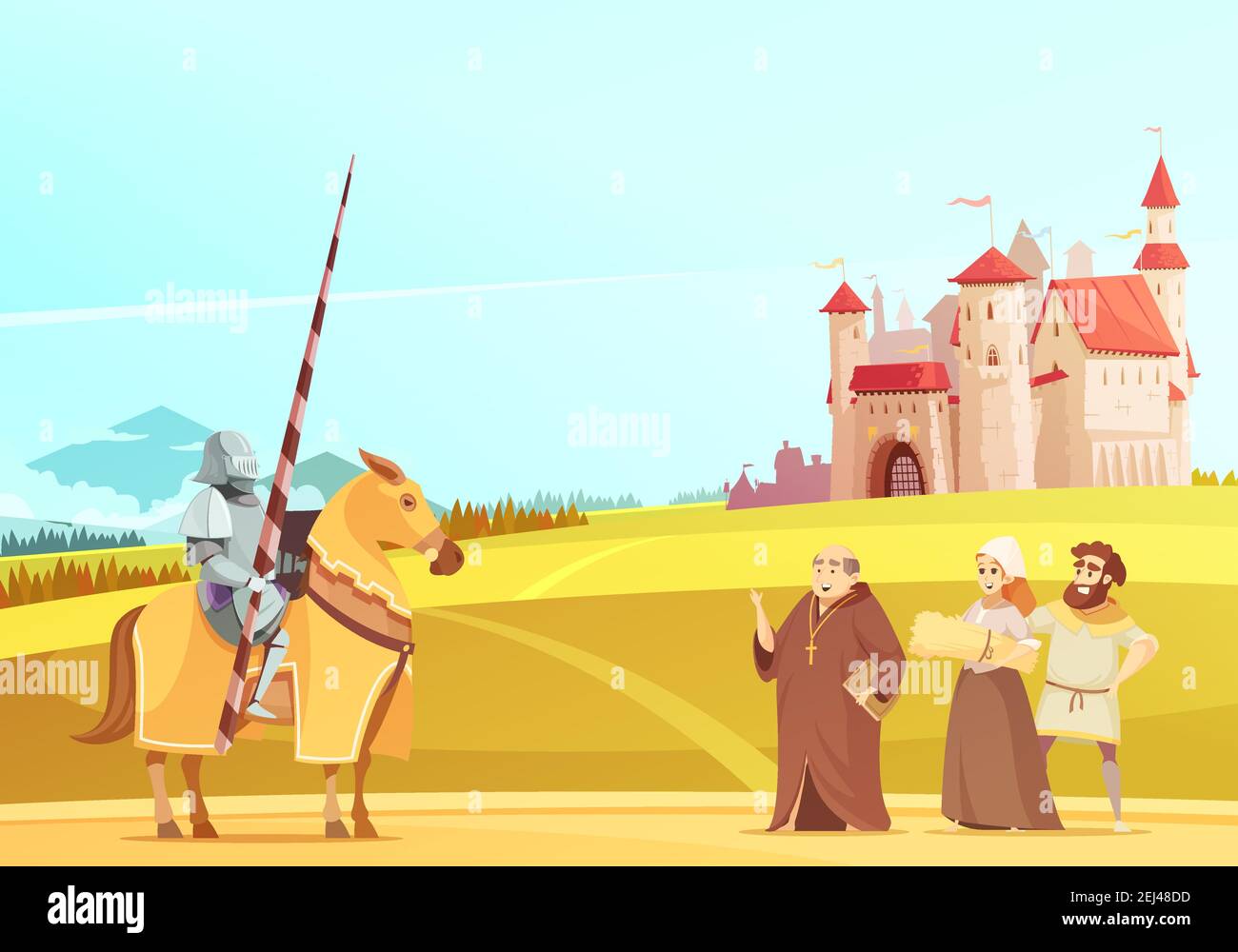 Historical figure scene Stock Vector Images