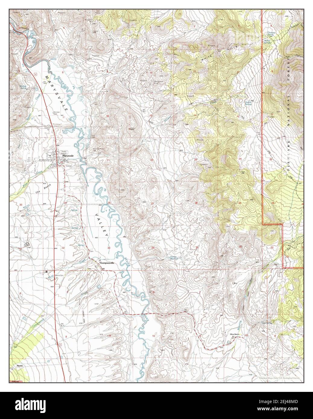 Marysvale utah map Cut Out Stock Images & Pictures Alamy