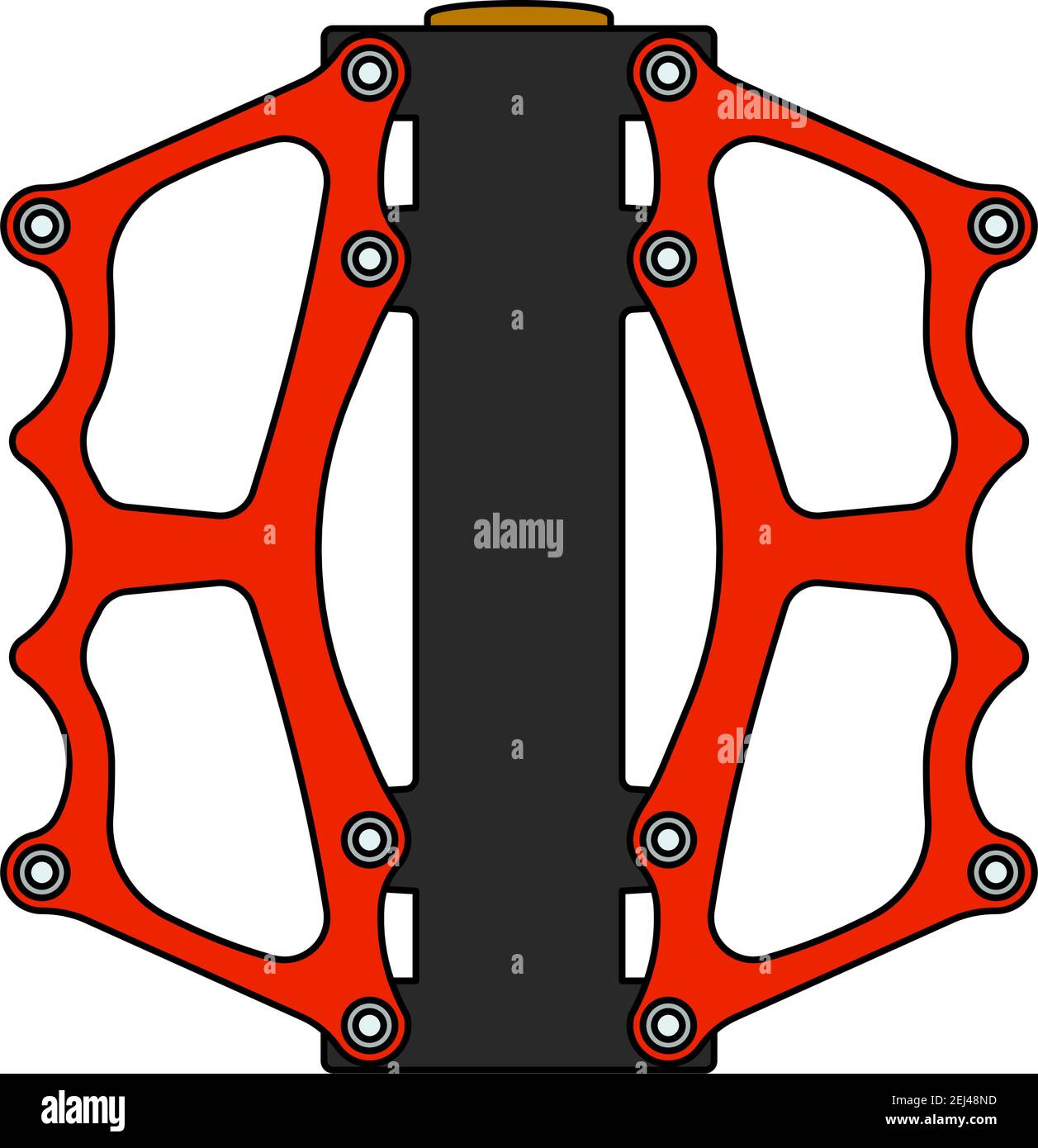 Bike Pedal Icon. Editable Outline With Color Fill Design. Vector