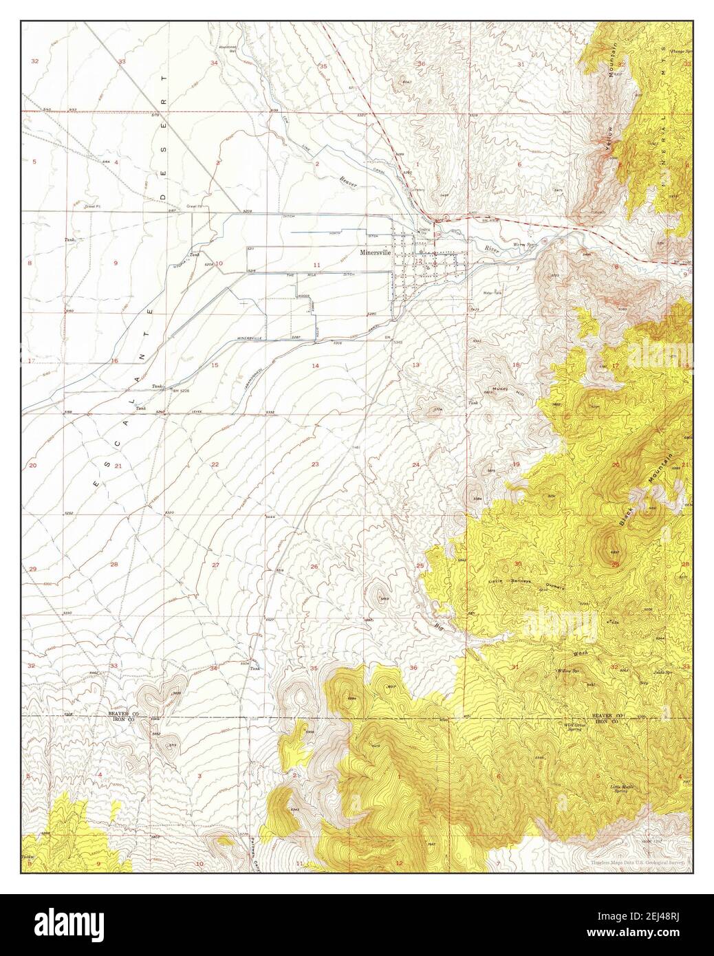 Map of minersville utah hires stock photography and images Alamy
