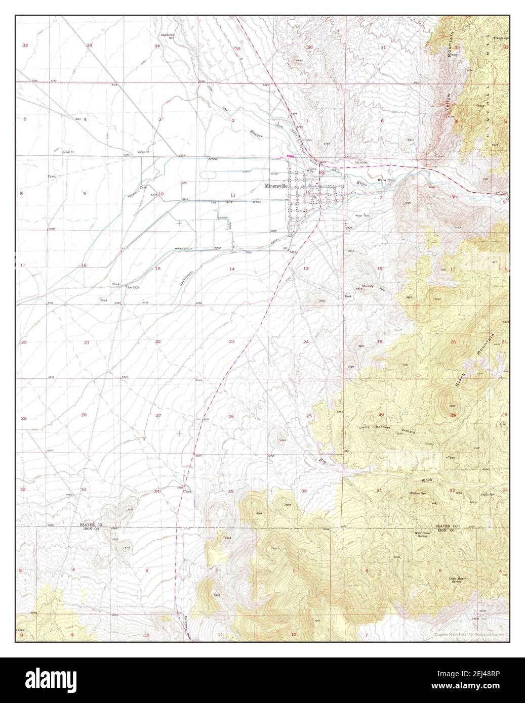 Map of minersville utah hires stock photography and images Alamy