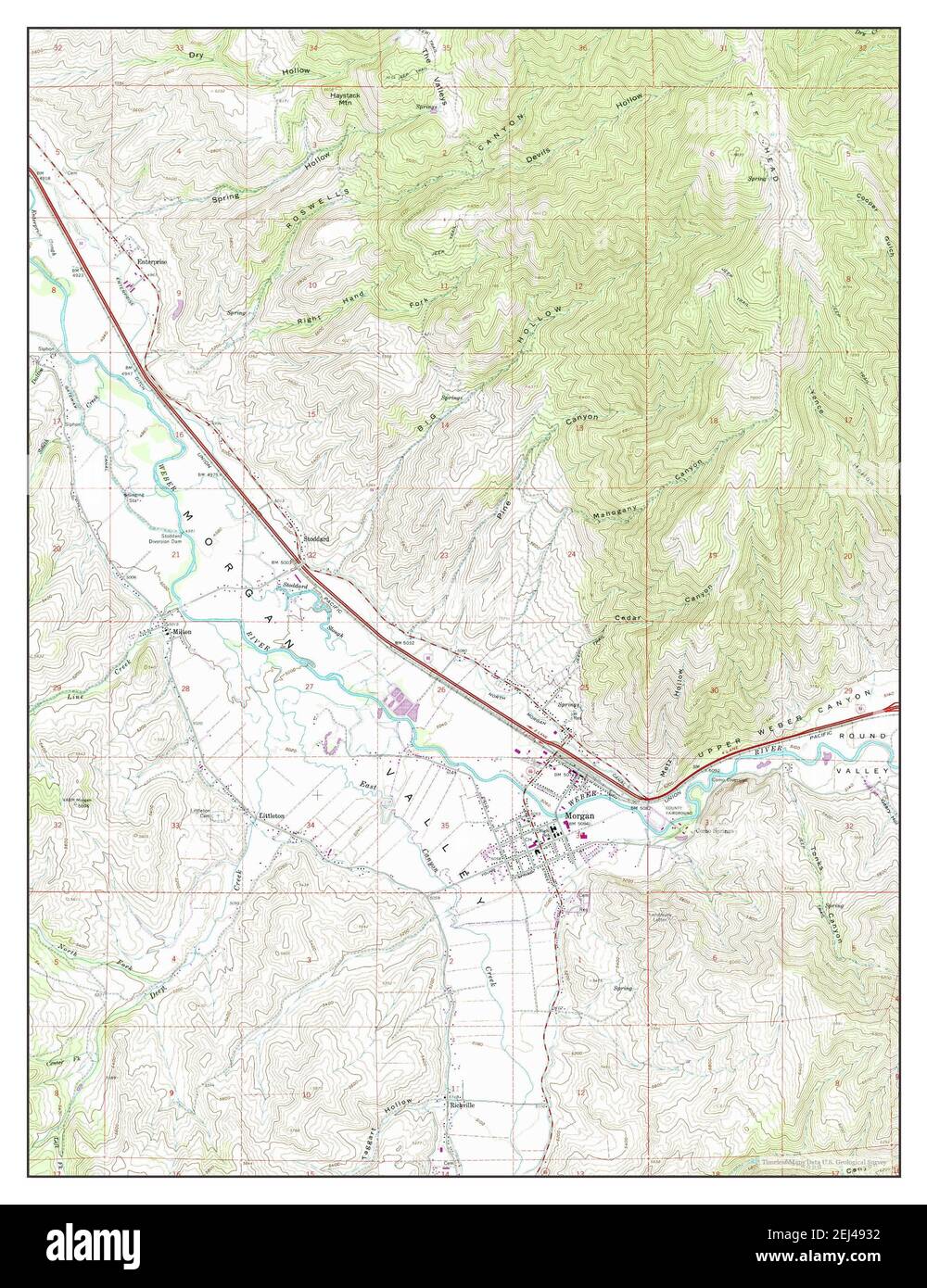 Utah, map 1961, 124000, United States of America by Timeless