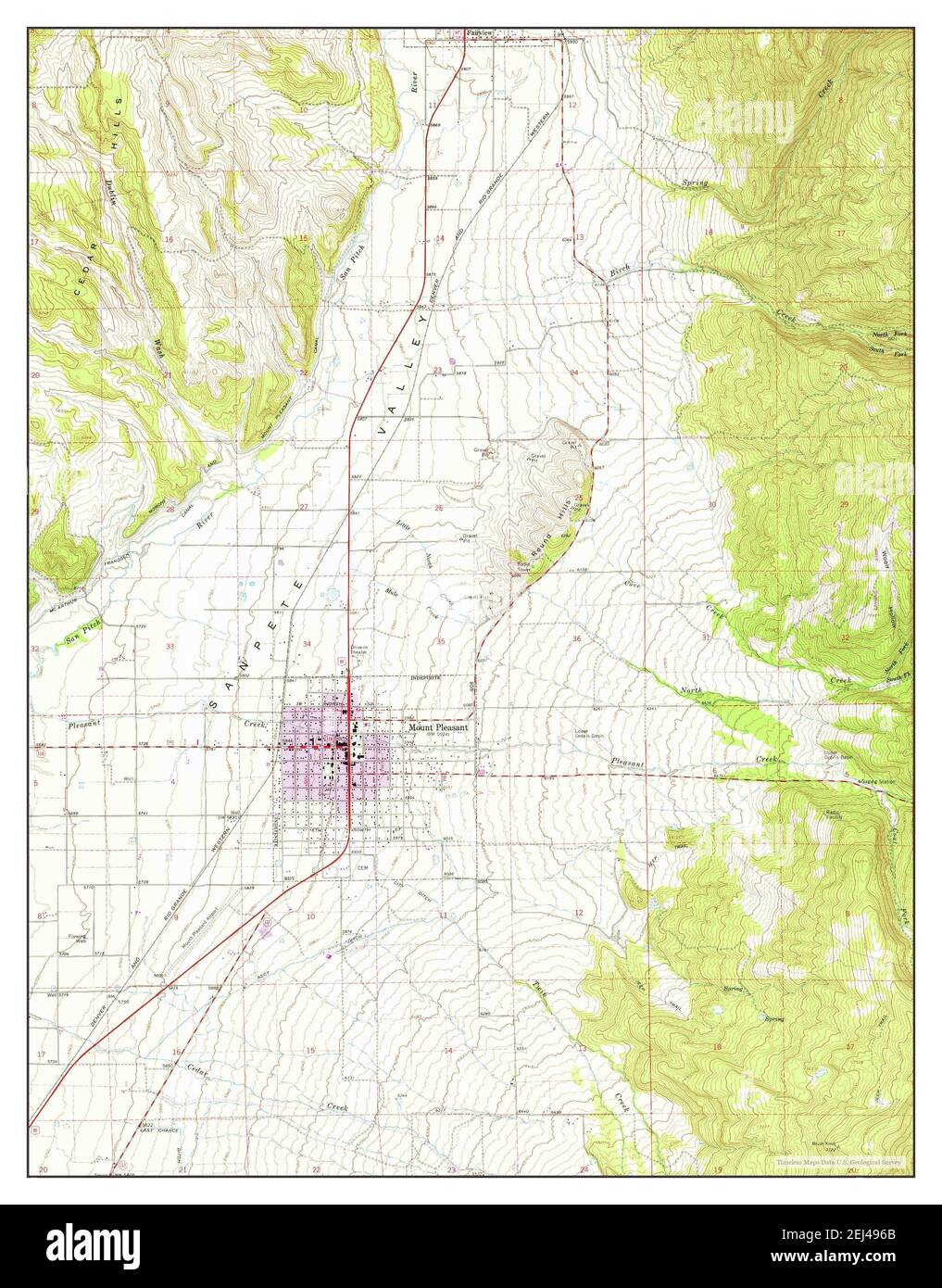 Map of mount pleasant utah Cut Out Stock Images & Pictures Alamy