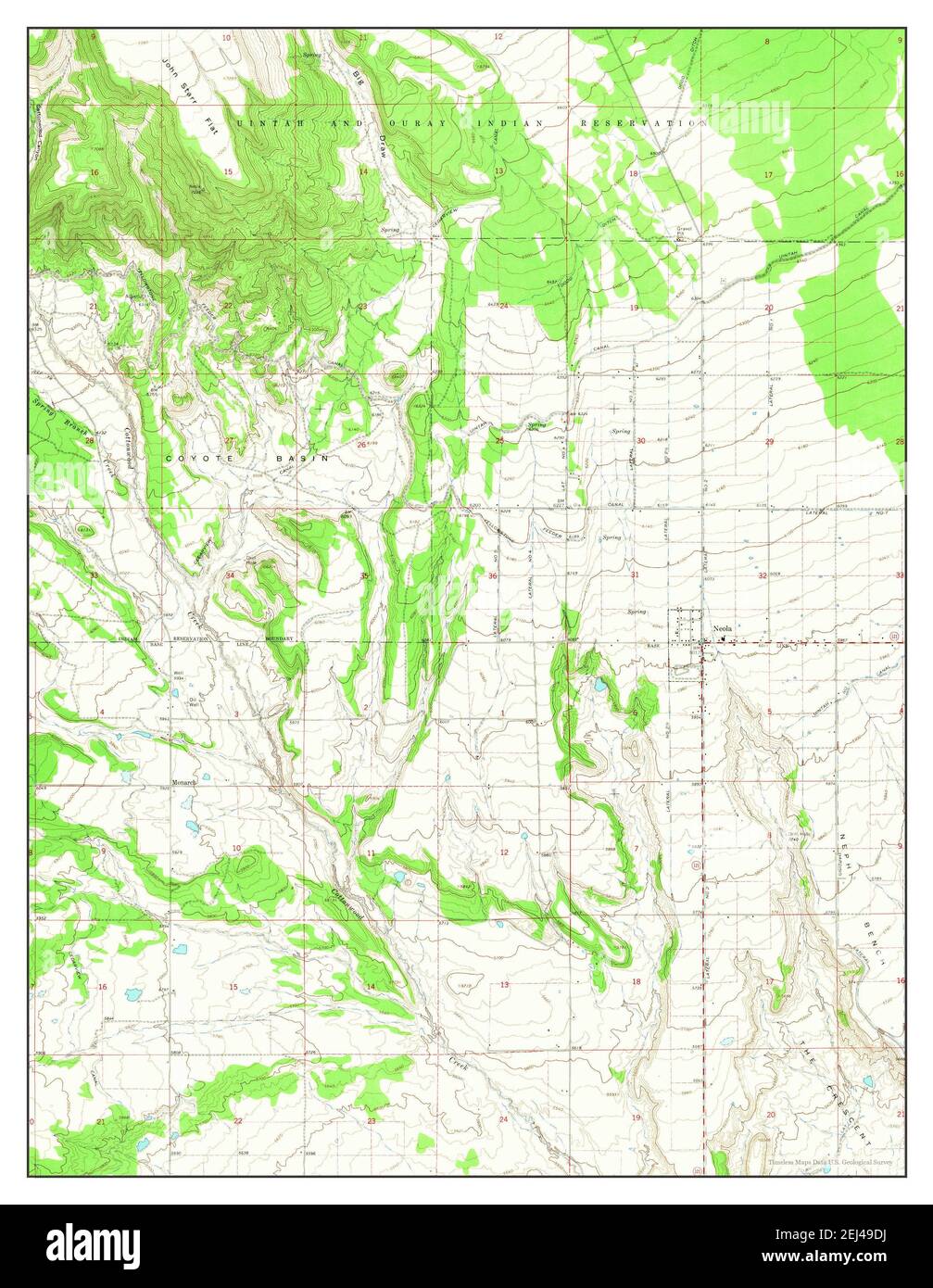 Map of neola utah Cut Out Stock Images & Pictures Alamy
