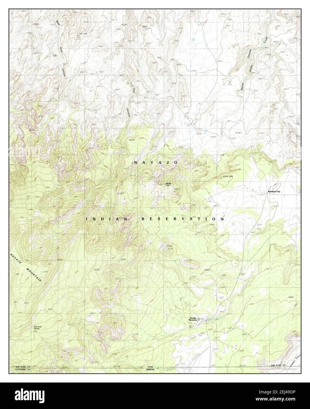 Navajo county map hi res stock - Navajo Begay Utah Map 1987 124000 United States Of America By Timeless Maps Data Us Geological Survey 2EJ49DP 