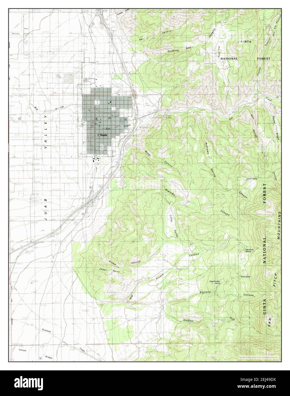 Nephi, Utah, map 1983, 1:24000, United States of America by Timeless Maps, data U.S. Geological 