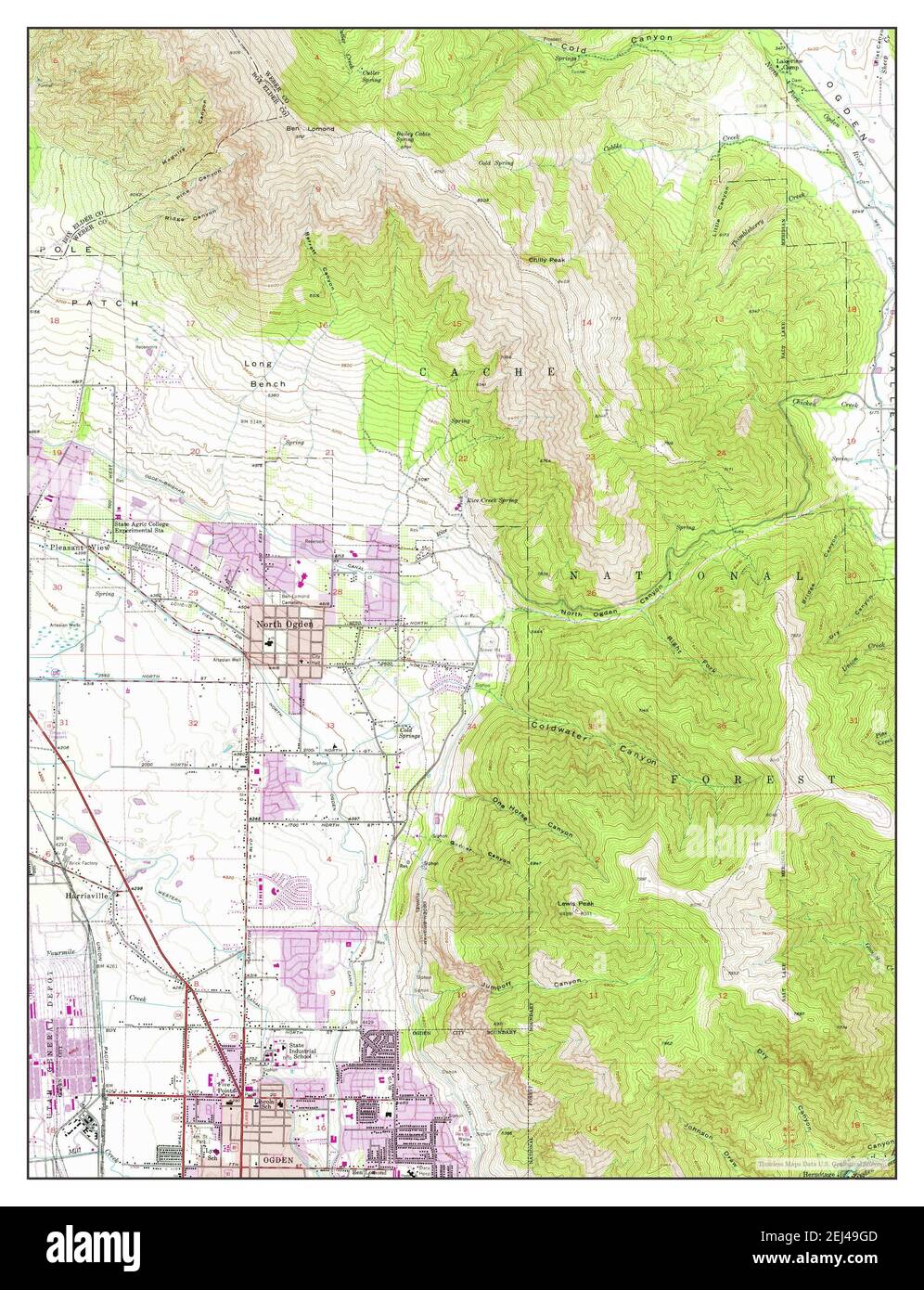 Map of ogden utah hi-res stock photography and images - Alamy