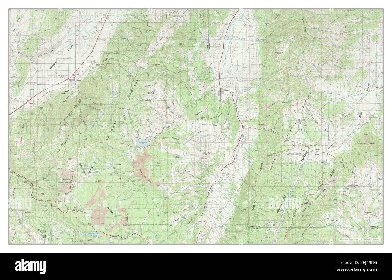 Panguitch, Utah, map 1980, 1100000, United States of America by