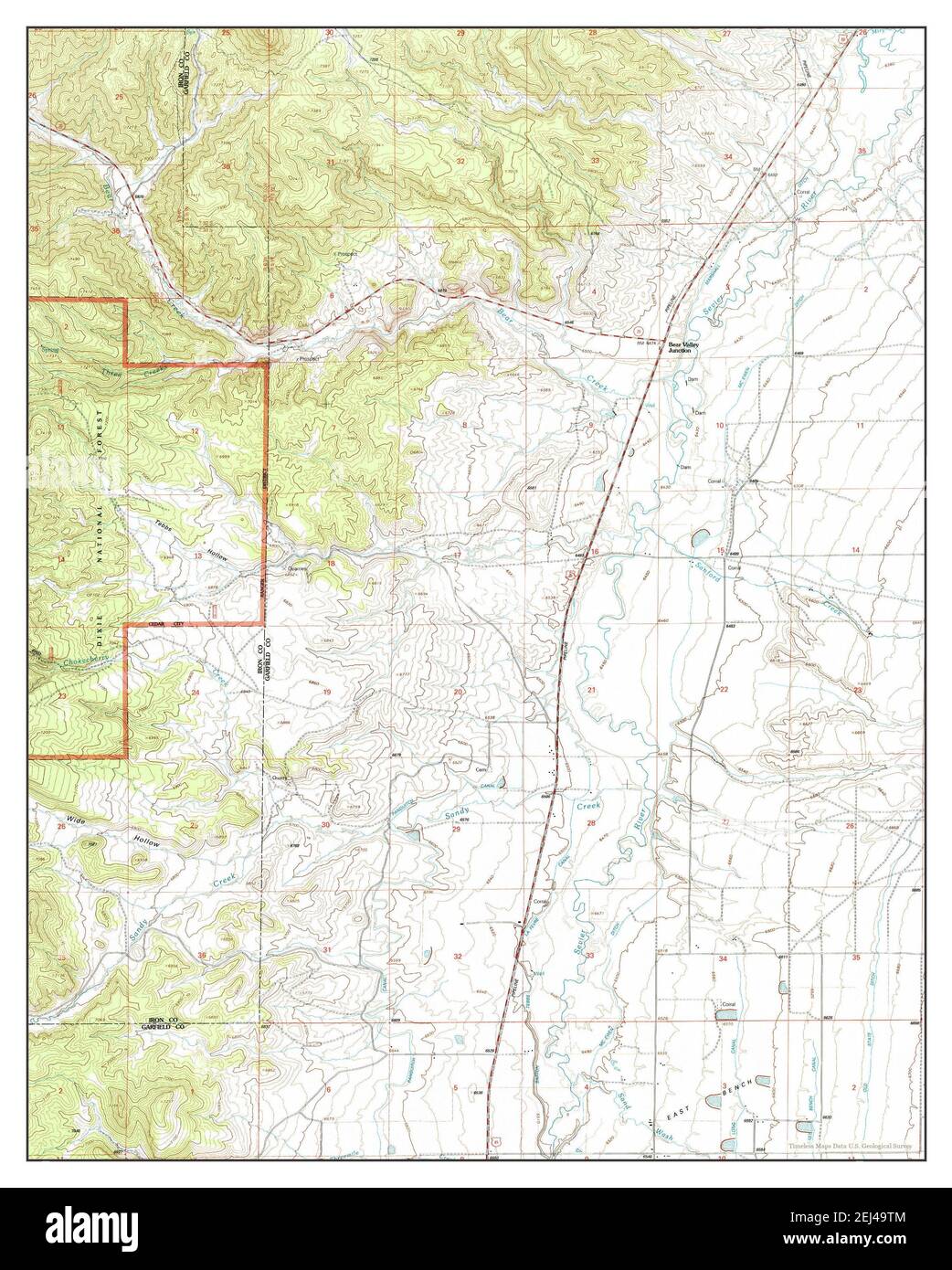 Panguitch NW, Utah, map 2002, 124000, United States of America by