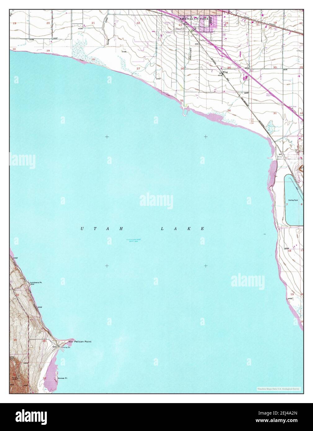 Pelican Point, Utah, map 1950, 124000, United States of America by