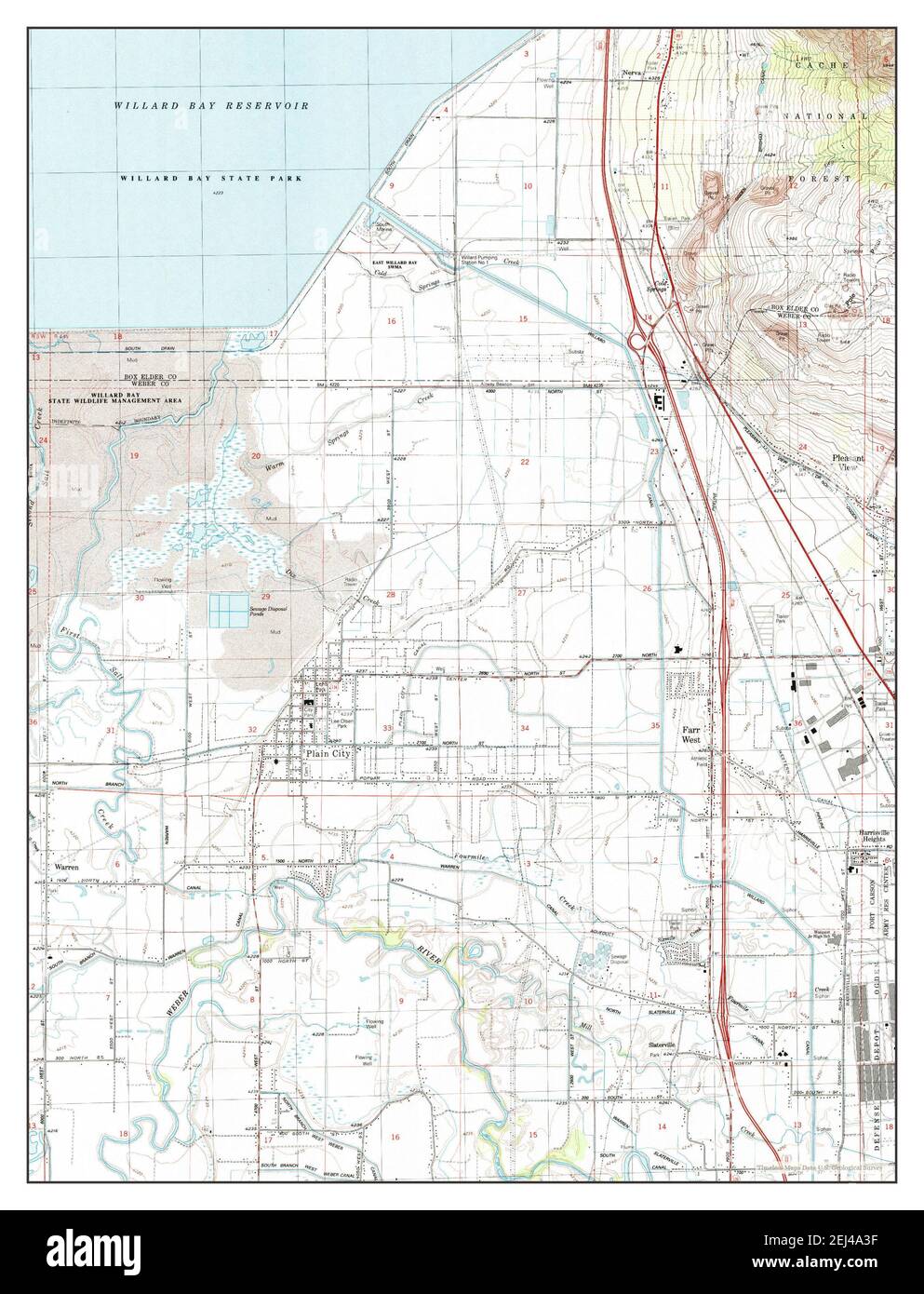 Plain City, Utah, map 1992, 124000, United States of America by