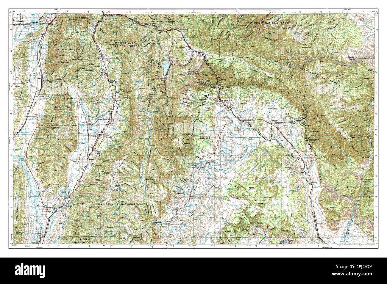 Map of price utah Cut Out Stock Images & Pictures - Alamy