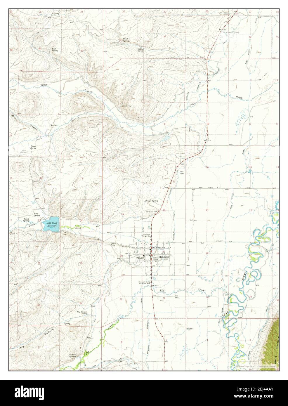 Map of randolph utah Cut Out Stock Images & Pictures Alamy
