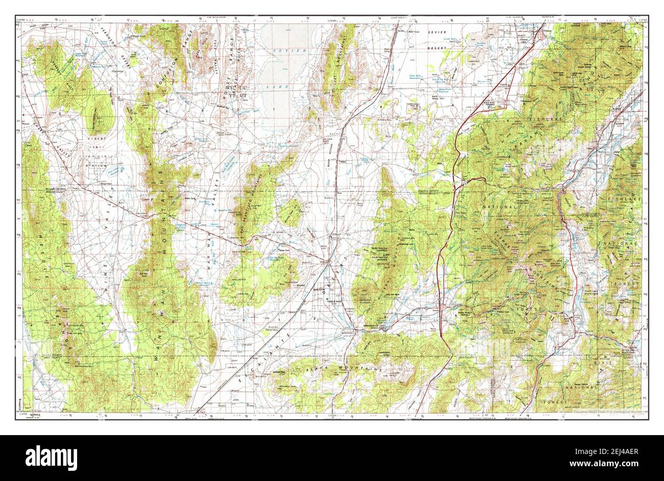 Map of richfield utah Cut Out Stock Images & Pictures Alamy