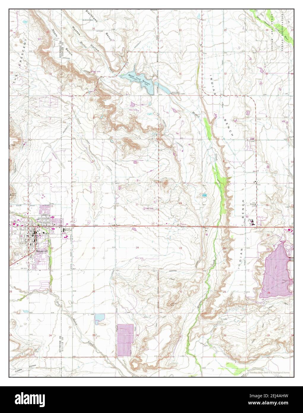 Roosevelt, Utah, map 1964, 124000, United States of America by