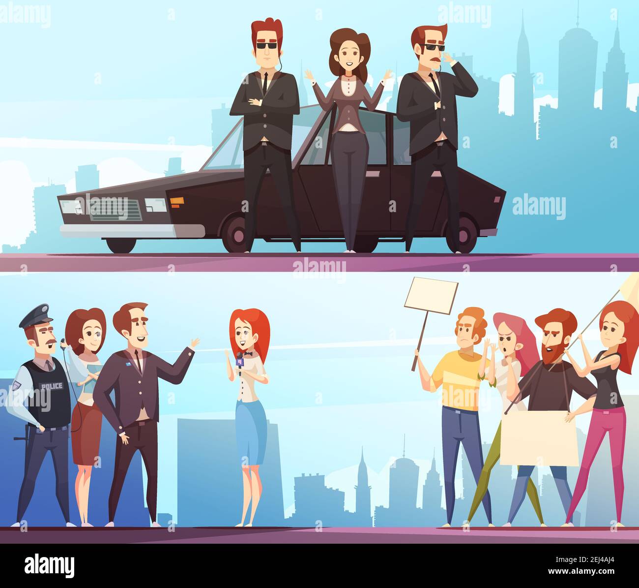 Canvassing for his election campaign Stock Vector Images Alamy