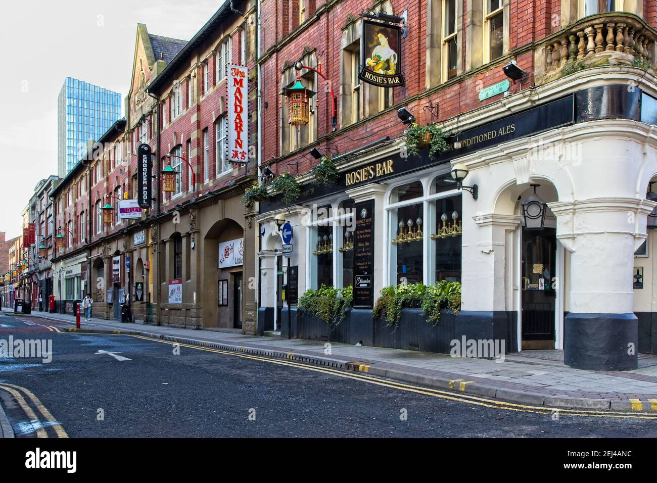 Rosie's Bar is a well know public house standing on the corner of Stowell Street in Newcastle, Tyne and Wear. Stock Photo