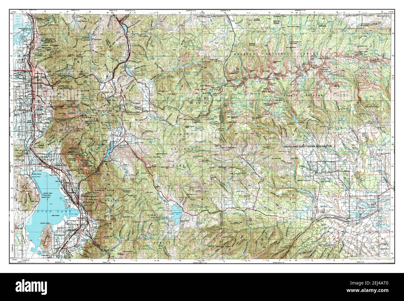 Salt Lake City Utah map 1954 - Salt Lake City Utah Map 1954 1250000 United States Of America By Timeless Maps Data Us Geological Survey 2EJ4AT0