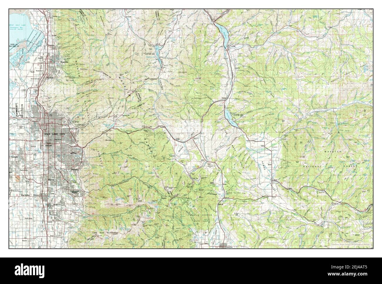 Salt Lake City Utah map 1980 - Salt Lake City Utah Map 1980 1100000 United States Of America By Timeless Maps Data Us Geological Survey 2EJ4AT5